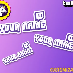 Custom Twitch Channel Name Logo Bubble-free Vinyl Stickers | Vinyl Decal | Twitch Merch | Gift For Streamers | Twitch Affiliate | Twitch TV