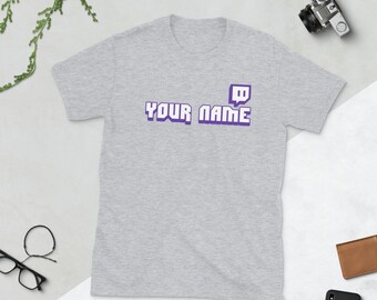 Custom Twitch Channel Name Logo Username Unisex T-shirt