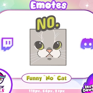 Lustiges Katzen MEME Twitch and Discord Emote / Channel Point | Emoji, Niedlich, Einzigartig, Kawaii, Stream, Chatten, Tier, Chibi, Tier, Adorbs, Haha