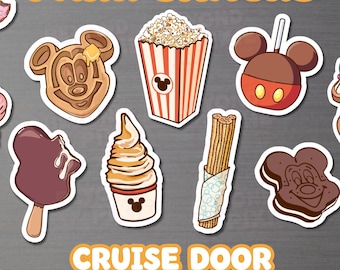 Playful Park Snack Cruise Cabin Door Magnets Set – Vibrant, Durable, Fun Vacation Decor for Easy Room Spotting
