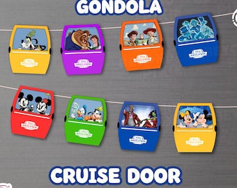 Walt Disney World Skyliner Cruise Door Magnets Custom 6 or 12 Pack Gondola Cabin Decor for Disney Cruise Stateroom Doors
