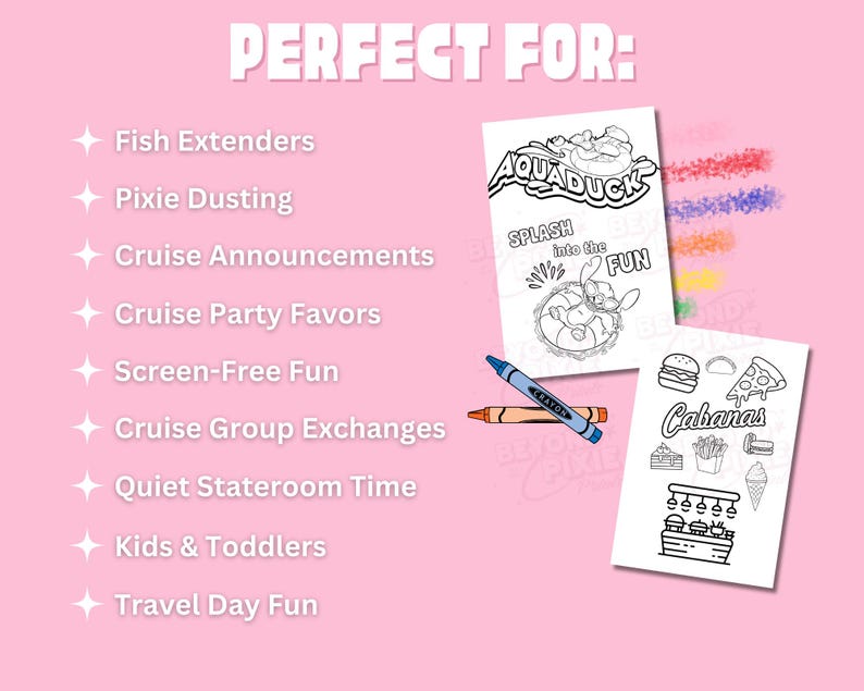 Disney Cruise Fish Extender Printable Coloring Kit – 22 Page Digital ...