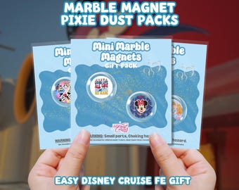 Handmade Mini Marble Magnets for Cruise Cabin Doors, Fish Extender Exchanges, Personalized Options Available