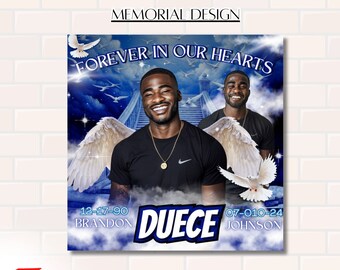 In Loving Memory T-Shirt Design Template: Canva Editable Memorial (Digital Download)