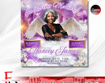 Memorial T-Shirt Design Template: In Loving Memory Canva Editable (PLR)