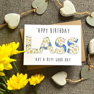 Yorkshire Lass | Northern Lass Gal | Girls Birthday Card | A6 ...