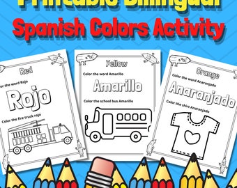 Printable Bilingual Spanish Colors Activity