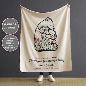 Mama Bär Decke Geschenk für Mama Decke Muttertagsgeschenk Tochter Sohn Individuelle Mama Geburtstag Oma Weihnachten Wurf Geschenk Mama