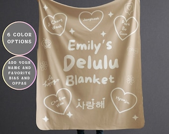 Kdrama Blanket Personalized Kpop Minky Blanket Sherpa Throw Korean Drama Gift Fan Korean Aesthetic Fleece Blanket Gift K-Pop Home Decor