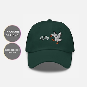 Embroidered Silly Goose Cap Custom Dad Hat Vintage Humorous Cap Meme Baseball Cap Outdoor Camping Hat Gift for Goose Lover Camping Hat