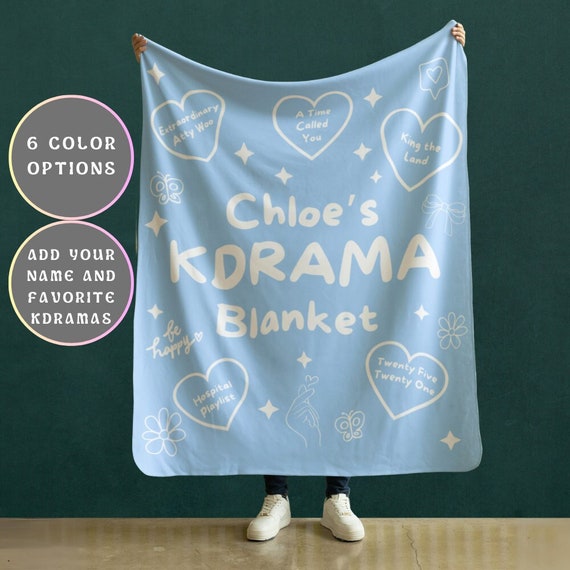Kdrama Blanket Personalized Minky Blanket Sherpa Throw Korean Drama Gift Fan Korean Aesthetic Throw Fleece Blanket Gift K-Pop Home Decor