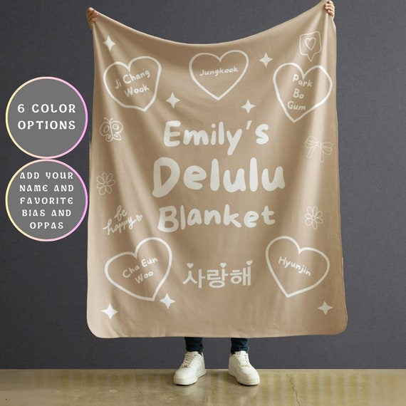 Kdrama Blanket Personalized Kpop Minky Blanket Sherpa Throw Korean Drama Gift Fan Korean Aesthetic Fleece Blanket Gift K-Pop Home Decor