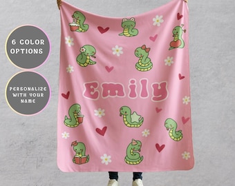 Snake babydeken gepersonaliseerde minky maannieuwjaar pasgeboren babydeken met naam babydeken kinderkamer decor slangenprint kraamcadeau