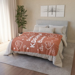 Kdrama Blanket Personalized Minky Blanket Sherpa Throw Korean Drama Gift Fan Korean Aesthetic Throw Fleece Blanket Gift K-Pop Home Decor