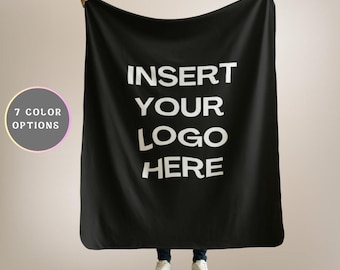 Custom Logo Blanket Personalized Business Logo Throw Blanket Custom Printed Blanket for Branding Gifts Promotions Corporate Merch Minky Gift