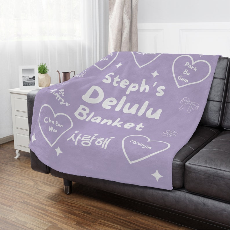 Kdrama Blanket Personalized Kpop Minky Blanket Sherpa Throw Korean Drama Gift Fan Korean Aesthetic Fleece Blanket Gift K-Pop Home Decor Gift for Kpop ARMY Jungkook Blanket Stray Kids NCT Blanket Cha Eun Woo Ji Chang Wook