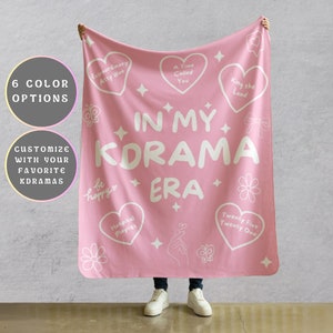 Kdrama Blanket Personalized Minky Blanket Korean Drama Gift Fan Korean Aesthetic Throw Fleece Blanket Gift King the Land K-Pop Home Decor