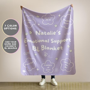 BL Blanket Emotional Support Thai Boy Love Drama Gift Fan Yaoi Gift Fujoshi Fandom Manhwa Gift Personalized Boys Love Drama Throw Decor