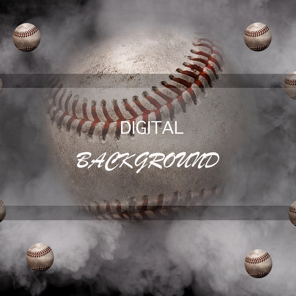 Smokey Baseball Background Etsy