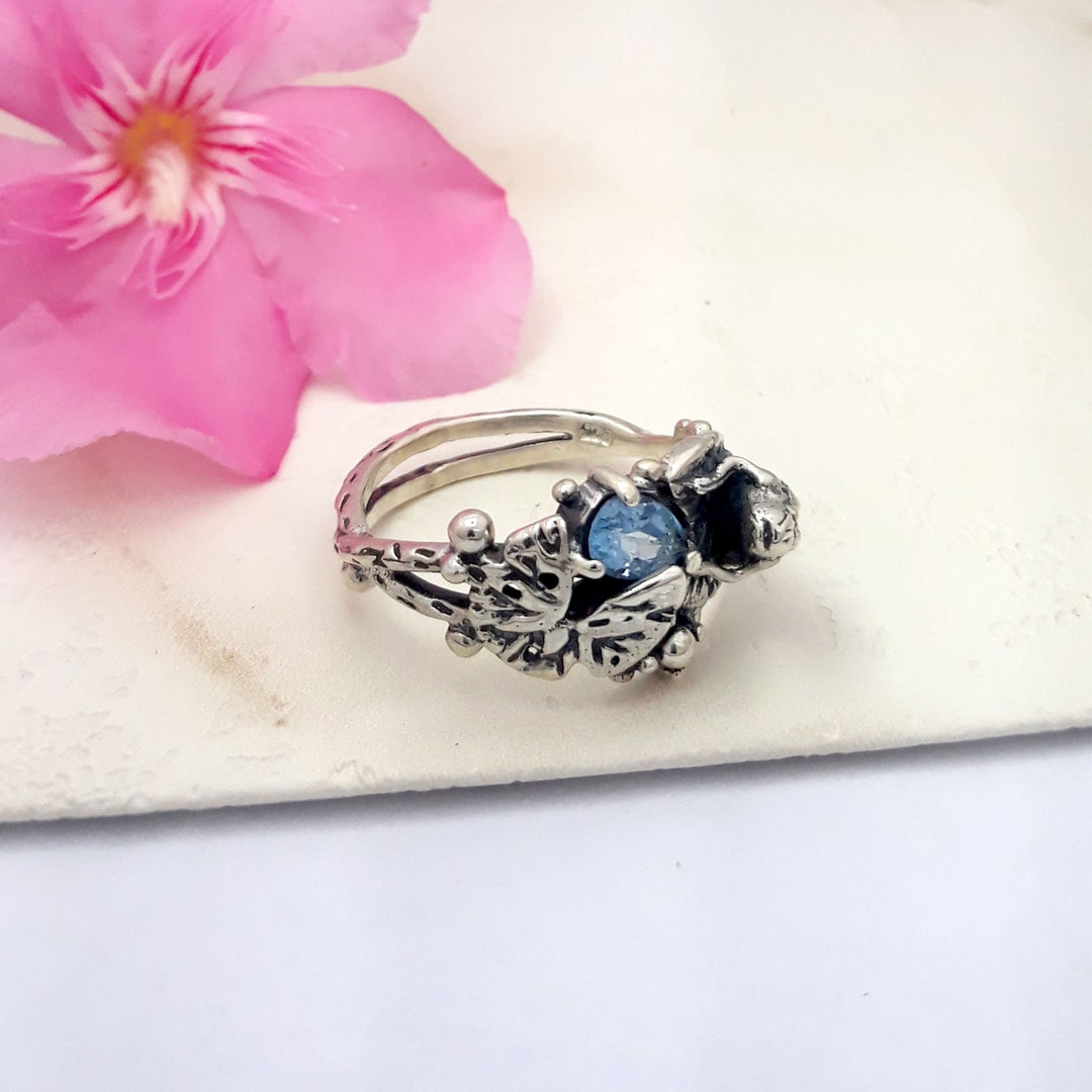 Balinese Sterling Silver Natural Gemstone Ring/silver 925/bali Handmade ...