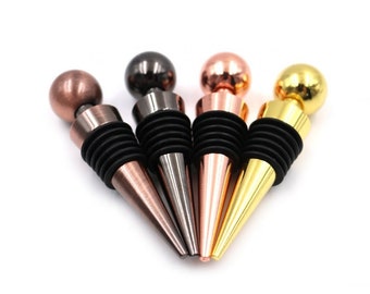 Champagne and Wine bottle stoppers. Unique colours, Rose Gold, Gold, Chrome, Copper. Perfect for the garden parties and entertaining