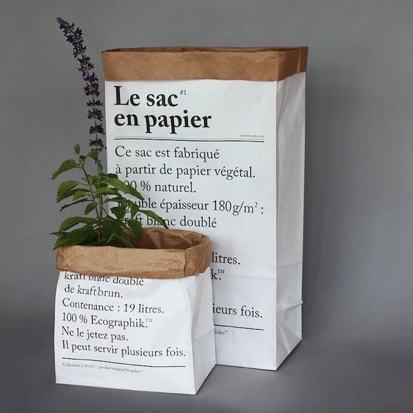 Sacs en papier kraft, vie nordique, stockage de sacs en papier, sac en papier français, design d'intérieur, stockage de jouets, sacs de stockage, stockage de sacs en papier