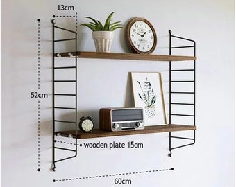 Black and Walnut Multi layered book shelf, Modern Design, Fully adjustable.