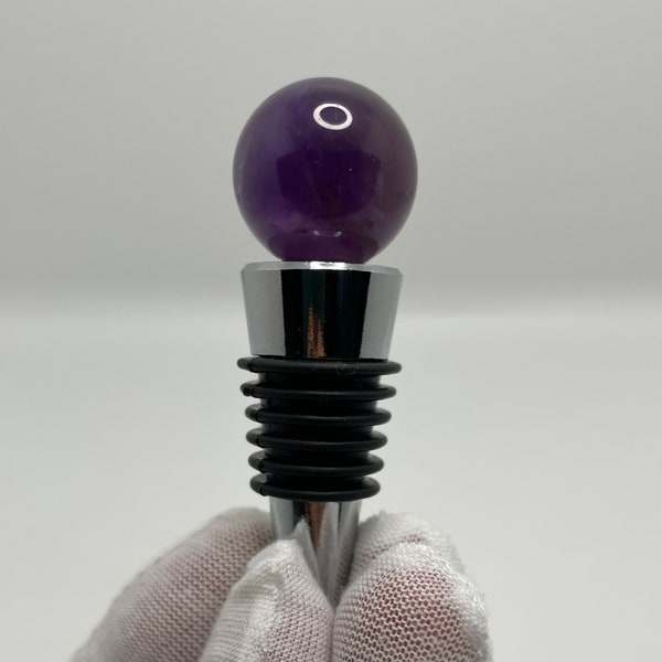 Dream Amethyst Bottle Stopper Champagne, Red Wine, Healing Crystal, Natural Stone, Unique Colour and Bottle Stopper Design