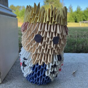 3D Origami King - King With Crown, Origami, Pencil Holder, Royal Decoration,  King With Robe