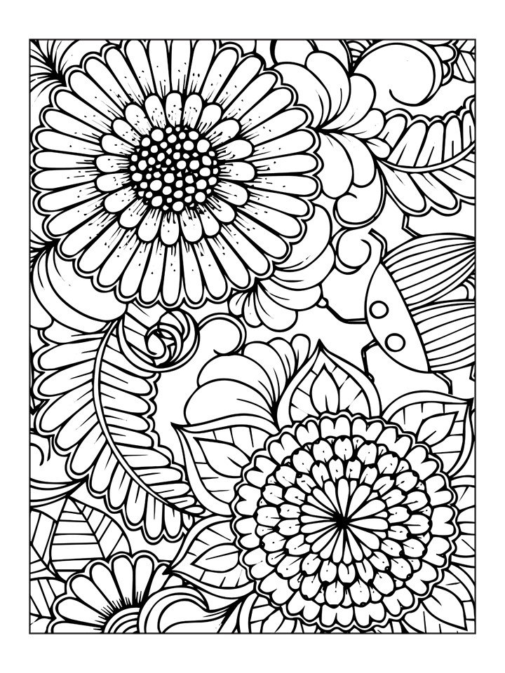1000 Adult Floral Coloring Pages!!! - Etsy