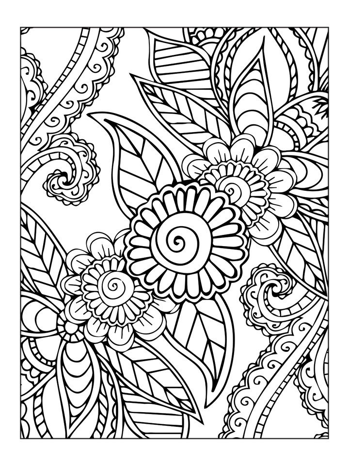 1000 Adult Floral Coloring Pages!!! - Etsy
