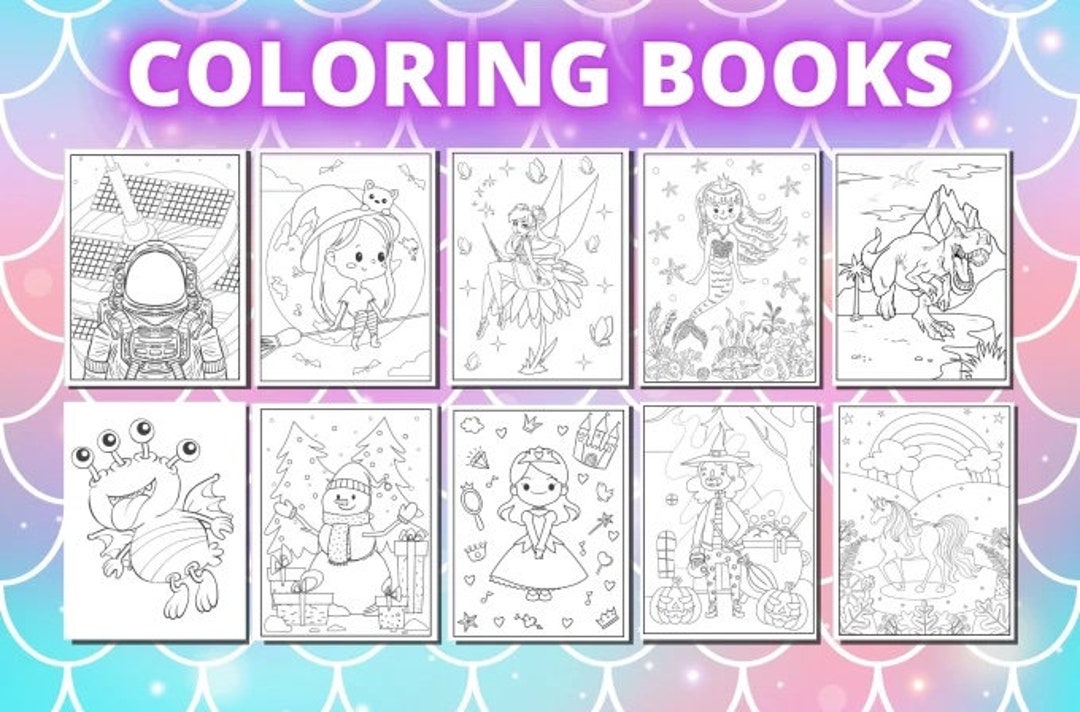 12 Beautiful Coloring Books 30 T0 40 Pages Each Etsy