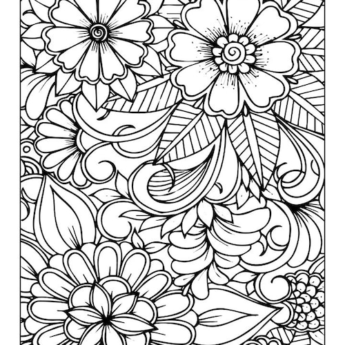 60 PAGES Adult Coloring Pages - Etsy