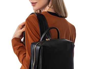 Vegan Handmade Backpack for Women - Handmade Leather Purse - Vegan Bag - Christmas Gift for Her - PETA Certified -  Salda by ESMAY