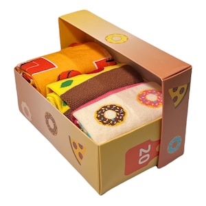 KOOP 2 , KRIJG 1 GRATIS! Pizza | Donut | Basketbal | Lichtgewicht leuke sokken met ronde hals | Voor meisjes en jongens| Cadeau voor hem | Cadeau voor haar