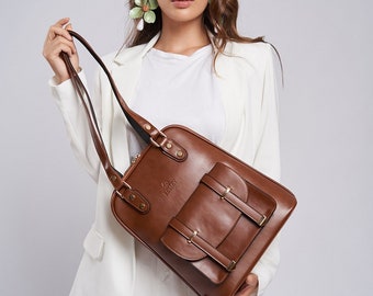 Handmade Leather Backpack for Women | 100% Vegan Handmade | Women Shoulder Bag | Gift for Her | Peta Certified | Dubai by ESMAY