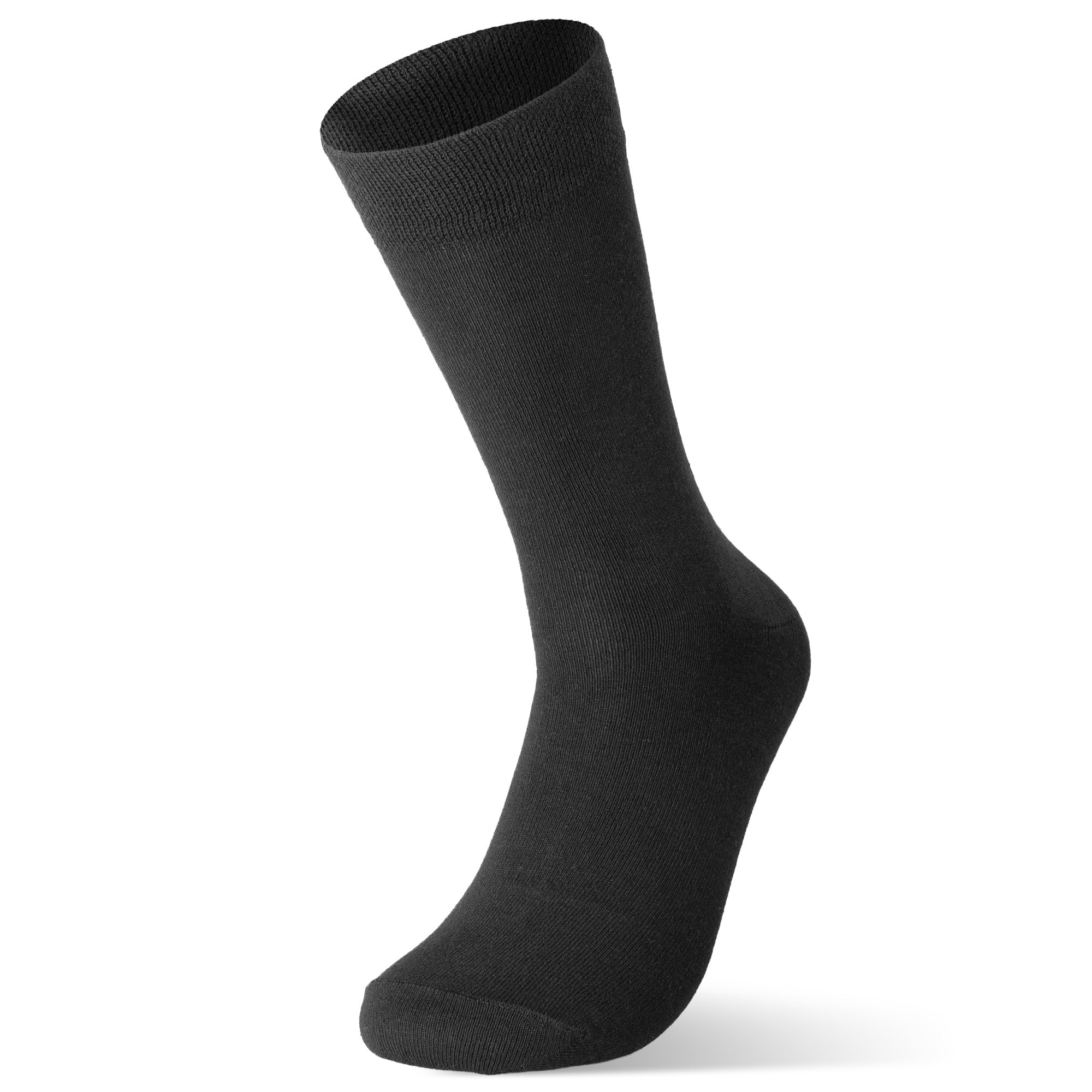 Lightweight Cotton Crew Socks Premium Mens Womens Causal Black Crew