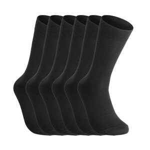 100% Organic Bamboo Socks | Women and Men Dress Socks | Moisture Wicking | Odor Resist | Casual | Black Crew Socks | Lightweight | 6 PAIRS