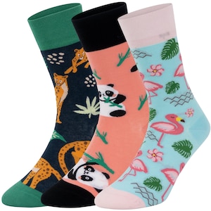 3-Pack Funny Socks Combed Cotton Womens & Mens Socks, Dress Socks, Crew Socks, Men Cool Sock, Eco Friendly Socks, Christmas Gift