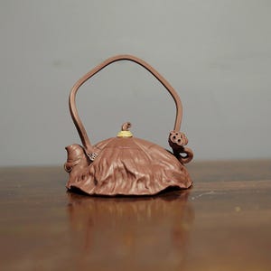 Genuine Yixing Zisha Teapot 180ml, Purple Clay Lotus Pod Teapot, Handmade Chinese Tea Pot, Gongfu Tea Set, Naturalism Teaware