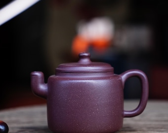 Tetera Molin hecha a mano, arcilla morada, 210 ml, cerámica, té zen gongfu