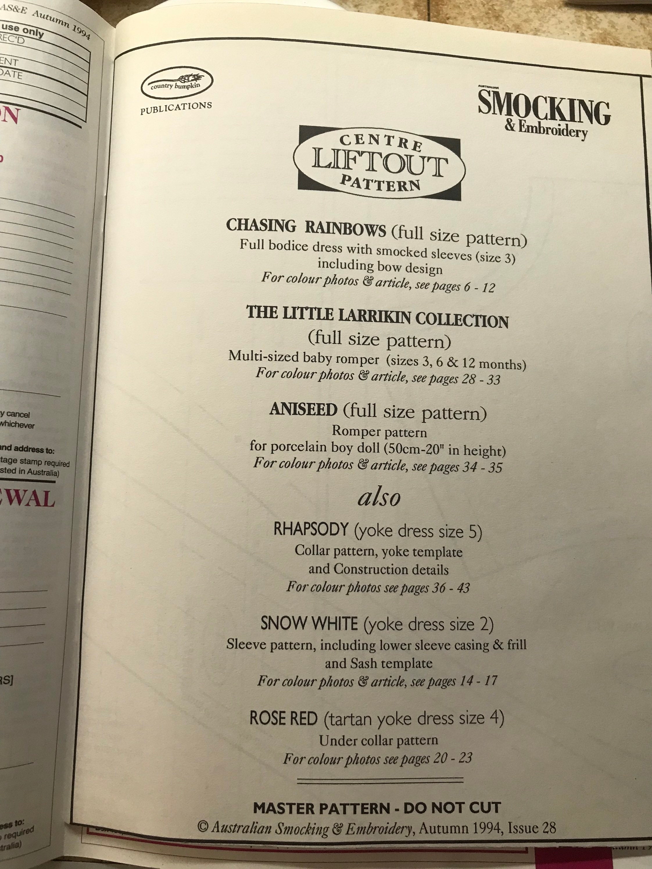 Australian Smocking and Embroidery Magazine - Issue 28 - Out of