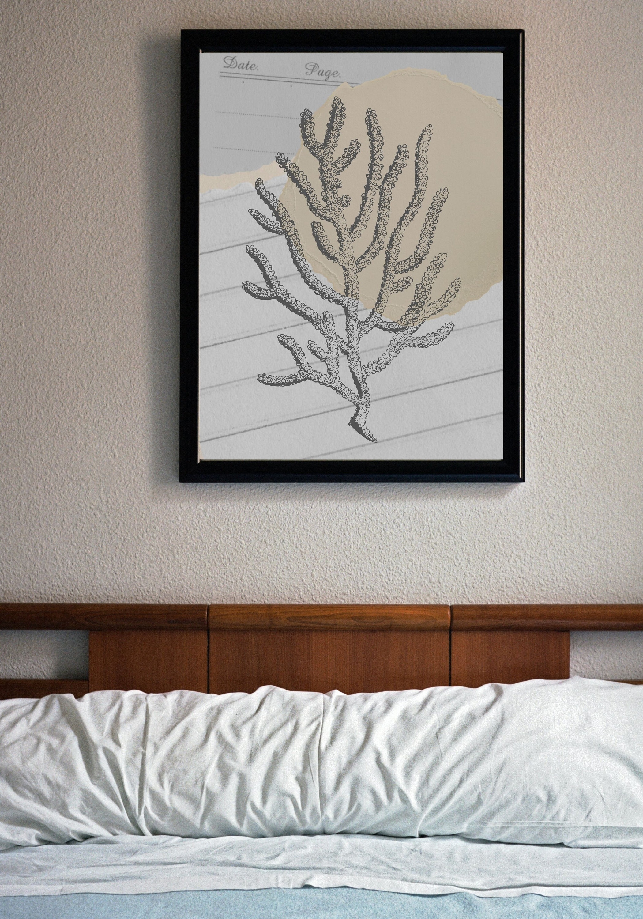 Monochrome Abstract Plant Art Print Printable Wall Art | Etsy