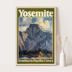El Capitan Yosemite Vintage Travel Poster: USA Wall Art