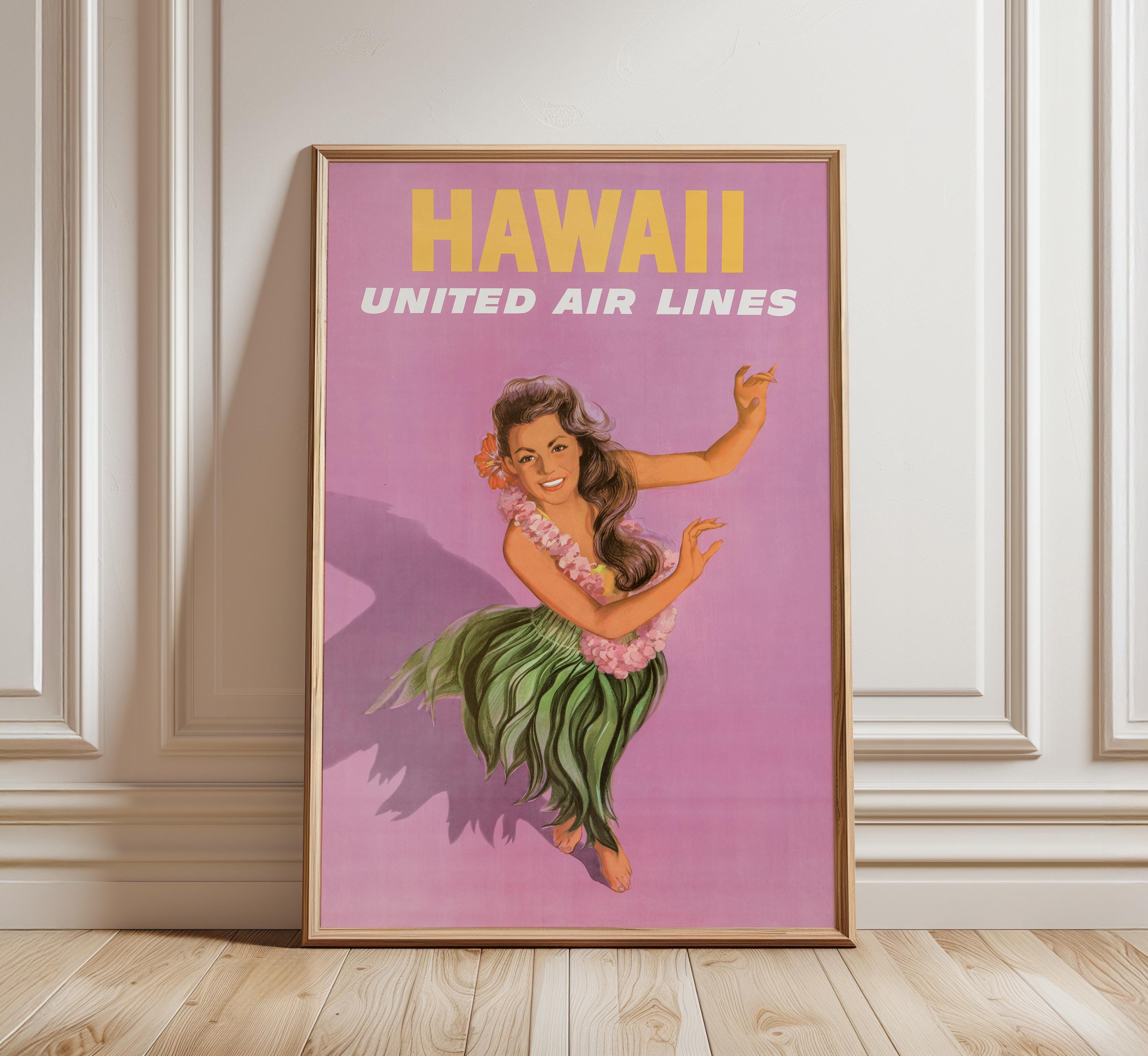 United Airlines Hawaii Poster - Etsy
