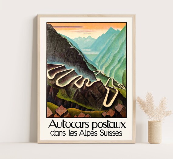 Vintage Swiss Alps Travel Poster: Niklaus Stoecklin Reproduction