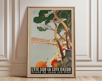 Cote D'azur Poster by Roger Broders: 1930s French Riviera Wall Art