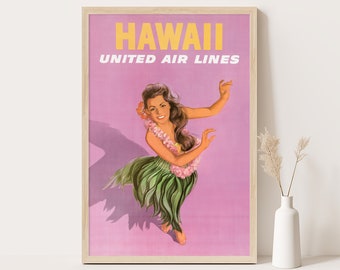 ユナイテッド航空 オリジナル 1979 ヴィンテージ カラー プリント