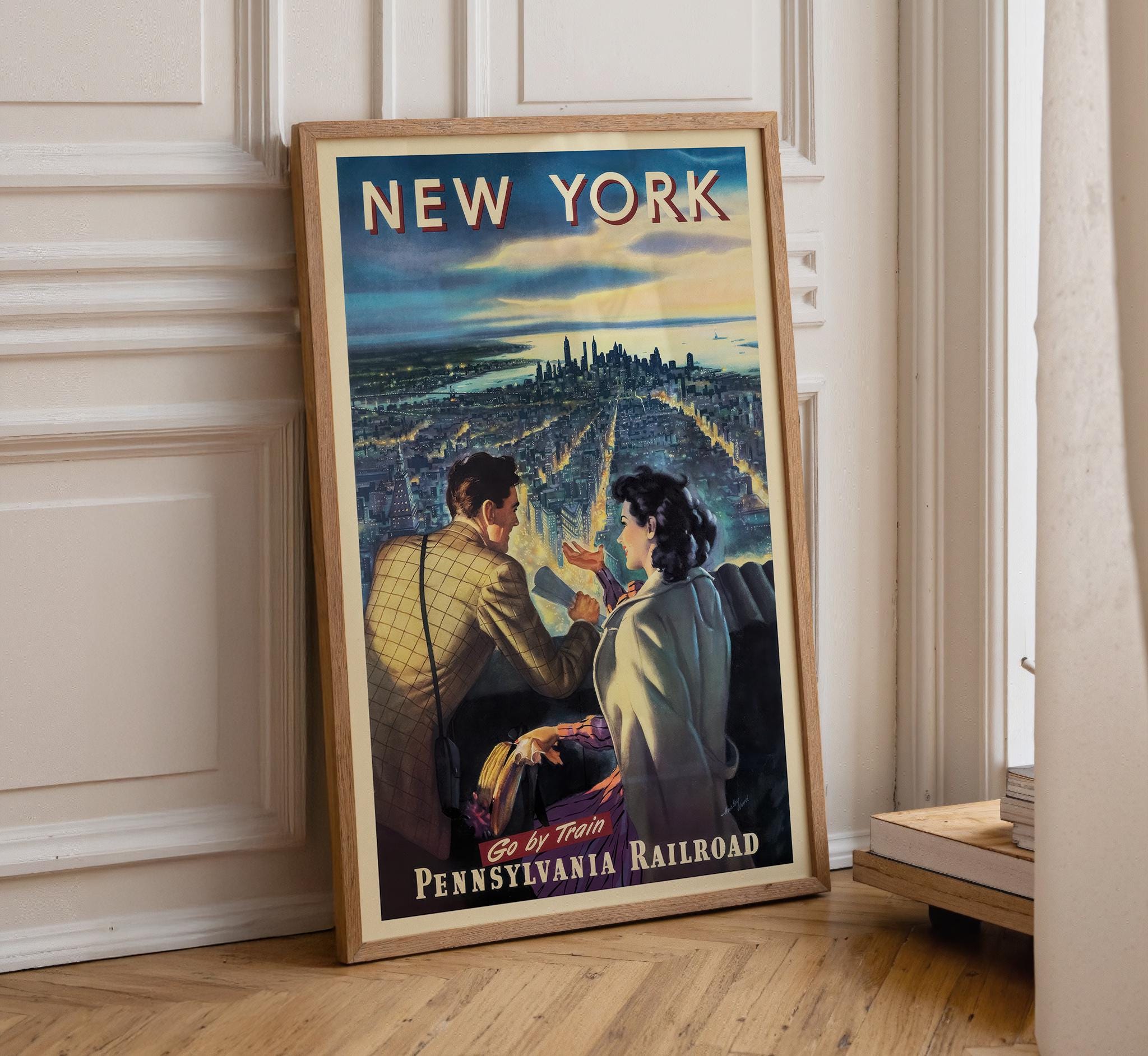 New York Vintage Travel Poster: Pennsylvania Railroad Print by