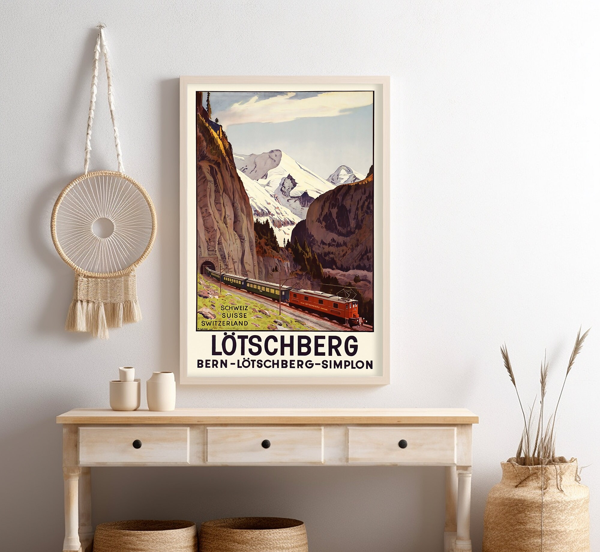 TOURISME LE SIMPLON SUISSE Ribc-POSTER HQ 40x60cm d'une